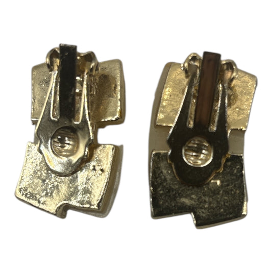 Vintage pearl and gold accents clip ons