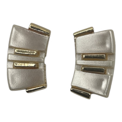 Vintage pearl and gold accents clip ons